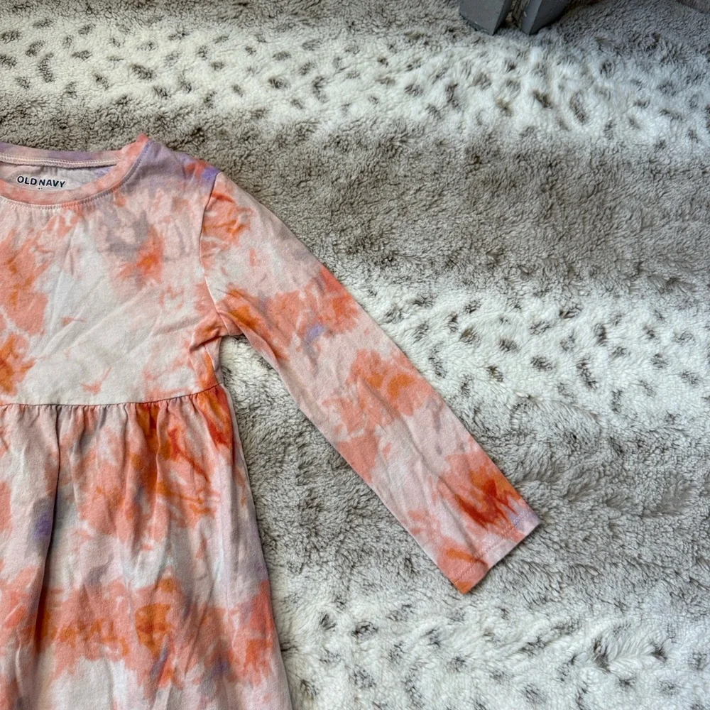 Old Navy tie dye dress girls 4T orange purple Halloween trick or treat Kidcore